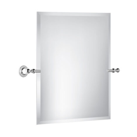 Square Swivel Bathroom Mirror W600xH600mm - Porcelain Stem