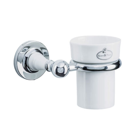 Fine Bone China Tumbler & Holder - Porcelain Stem