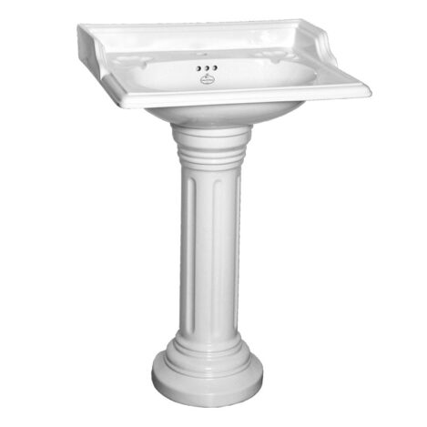 Oxford Basin With Fluted Pedestal